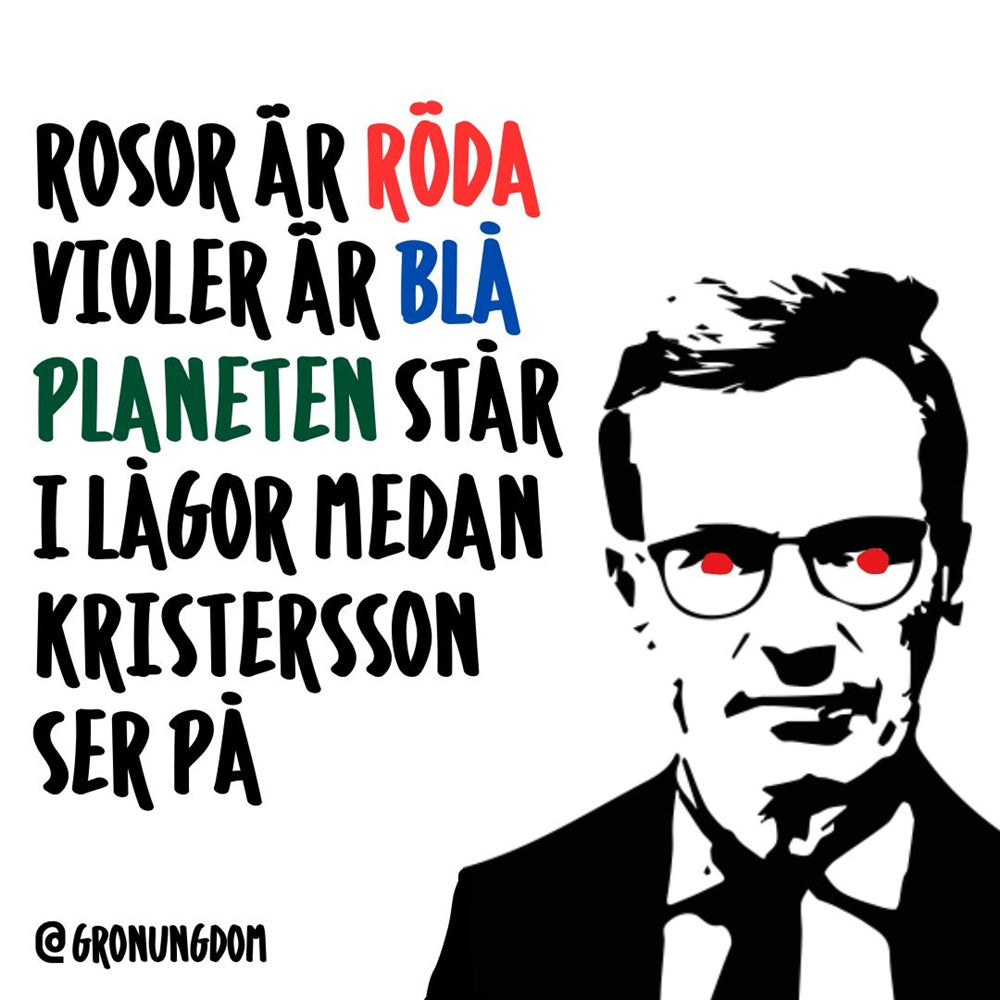Klistermärke - Kristersson ser på