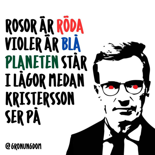 Klistermärke - Kristersson ser på