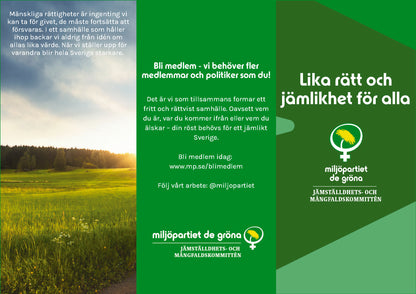 Folder Lika rätt och jämlikhet