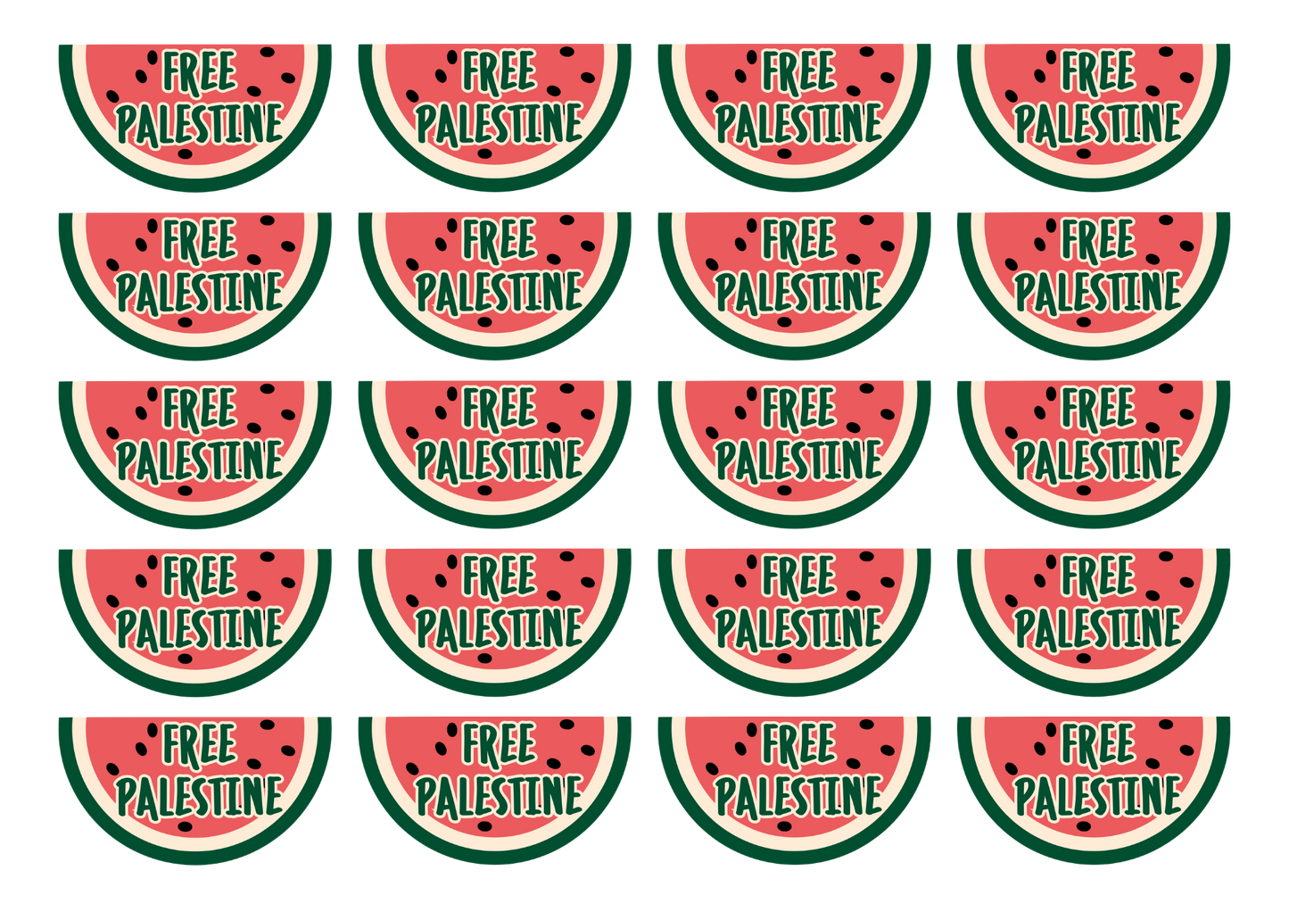 Tatuering Free Palestine vattenmelon