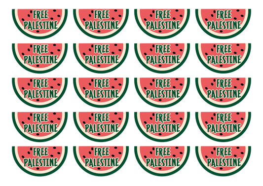 Tatuering Free Palestine vattenmelon
