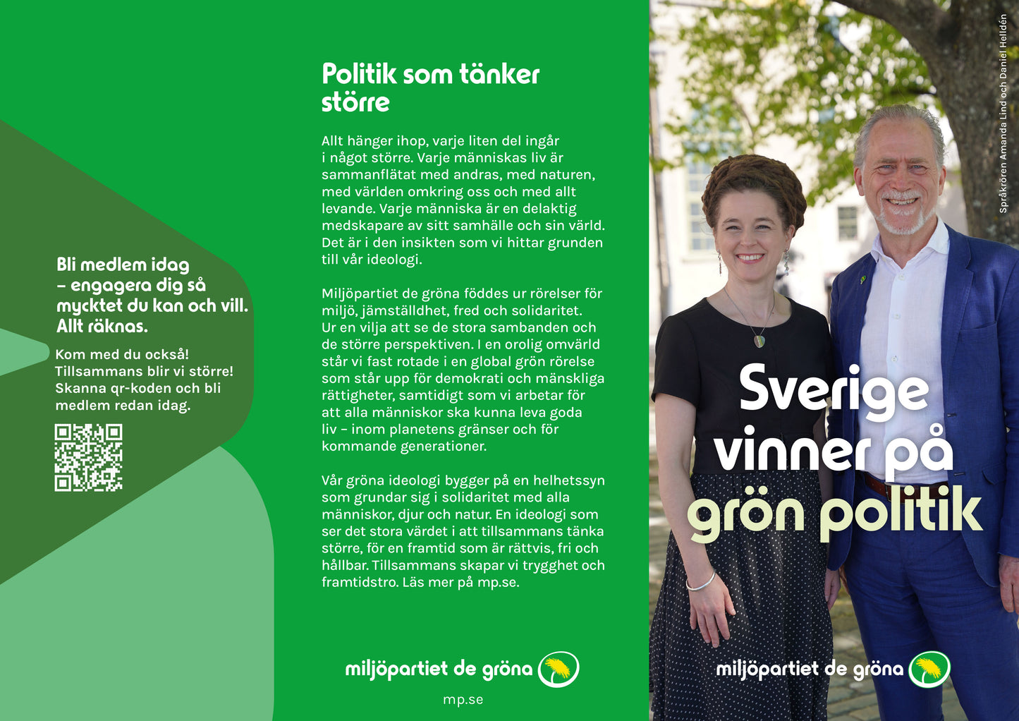 Valfolder - Sverige vinner på grön politik