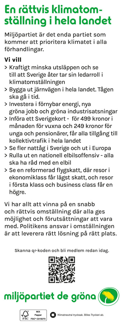 Flyer - En rättvis klimatomställning i hela landet