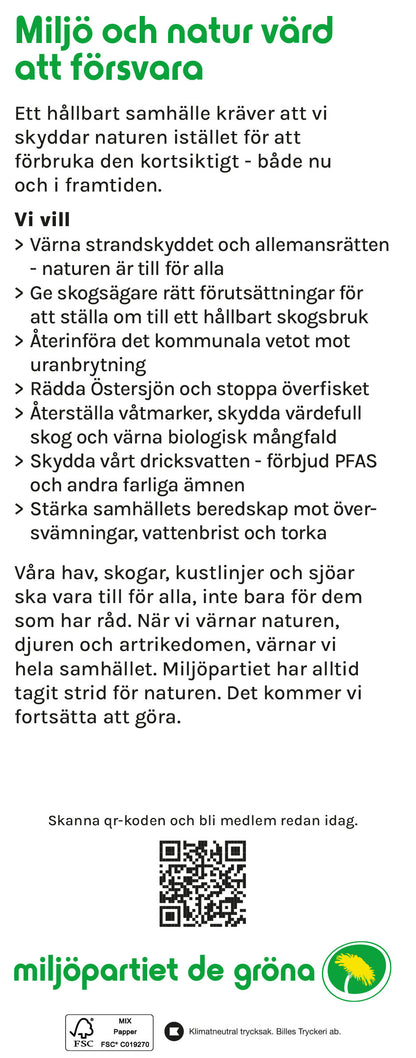 Flyer - Försvaret av naturen och miljön